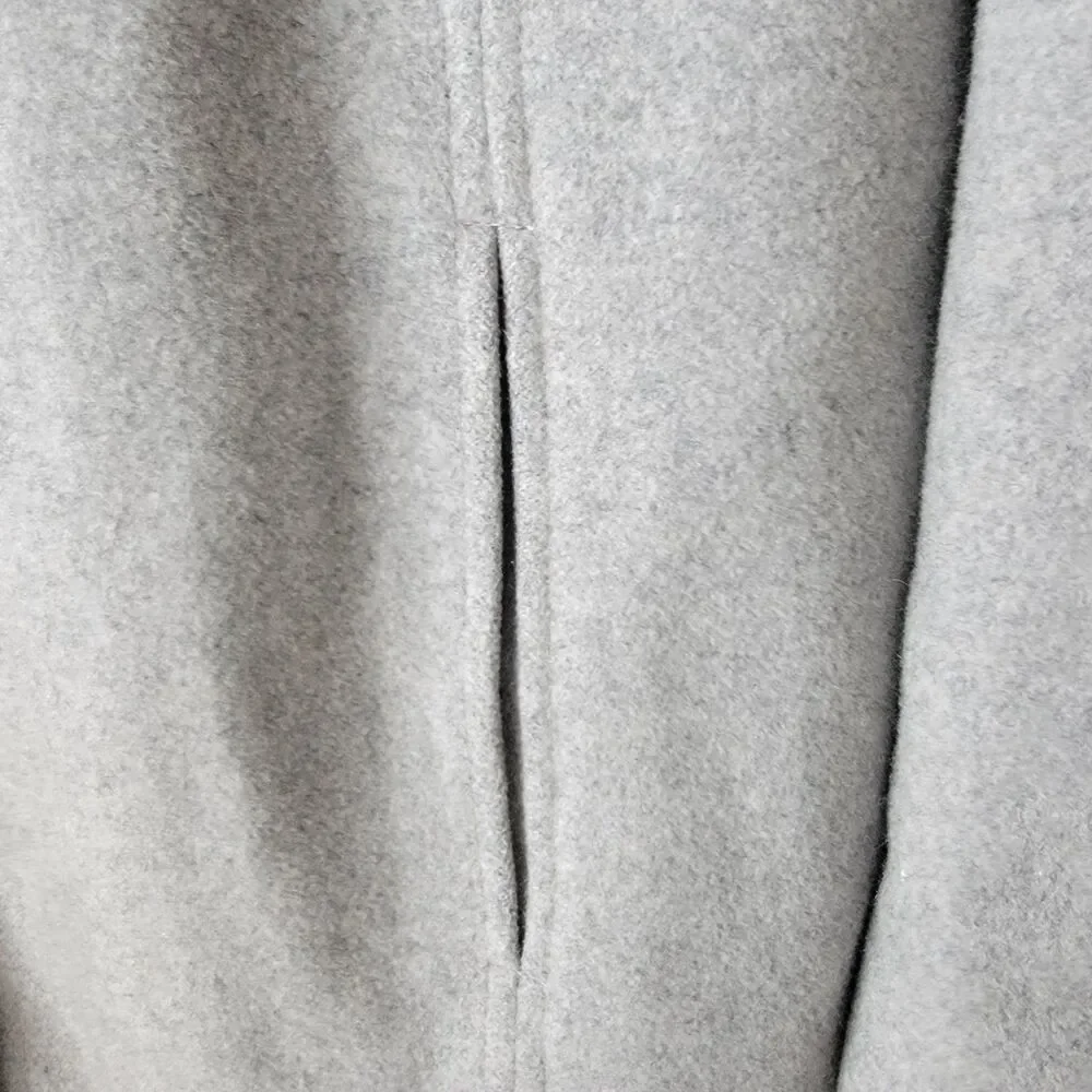 J Jill womens Wool Blend Peacoat Coat Jacket size L in Gray Single Breasted